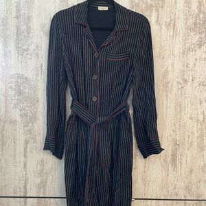 Designer (Dries Van Noten) Pinstriped Shirtdress
